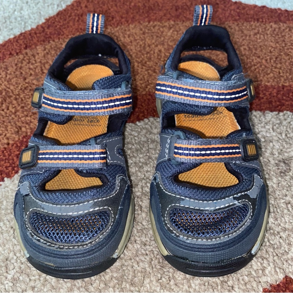 Kids Navy and Orange Sandals